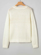 BEACH Hollow Out Knitted Lightweight Dolman Sweater 038ac15340f147d59549cf41af49b6fe-Max-Origin