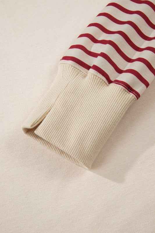 Stripe Patchwork Long Sleeve Knit Top 03aa597d-cdb3-46a6-ad68-0834d9d90dad