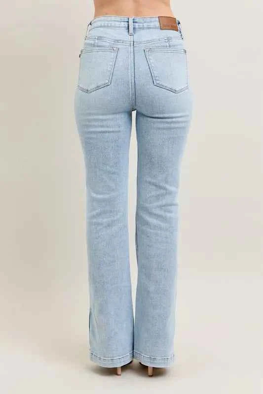 Full Size Tummy Control Vintage Wash Side Slit Slim Boot Jeans Plus Size 03bec2d7-204e-417b-8526-bbf4c166781a-Max
