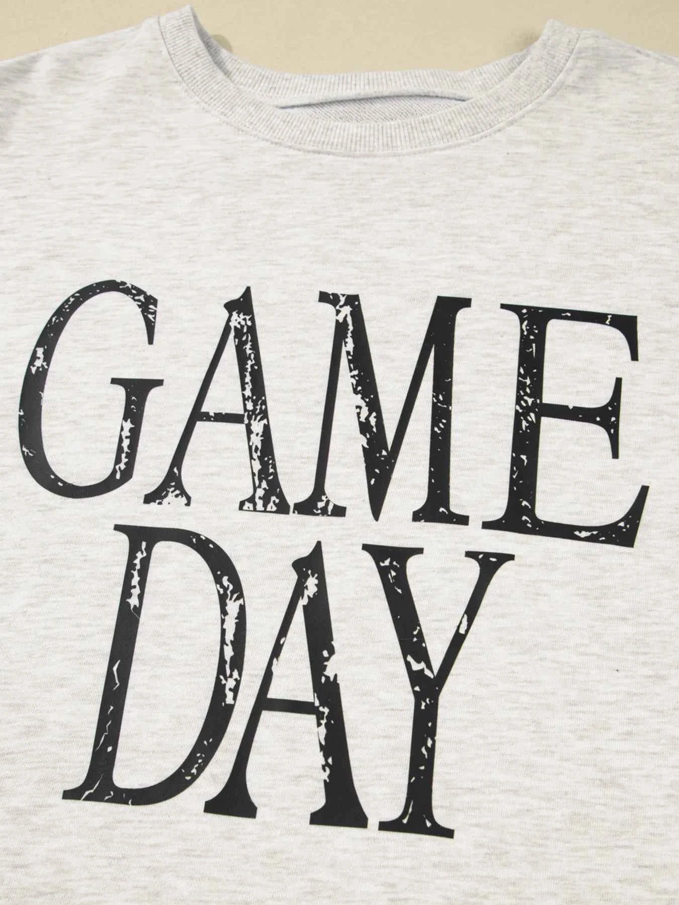 Washed GAME DAY Graphic Baggy Sweatshirt 03d1d16427a94e0e88fc4b5950306210-Max-Origin