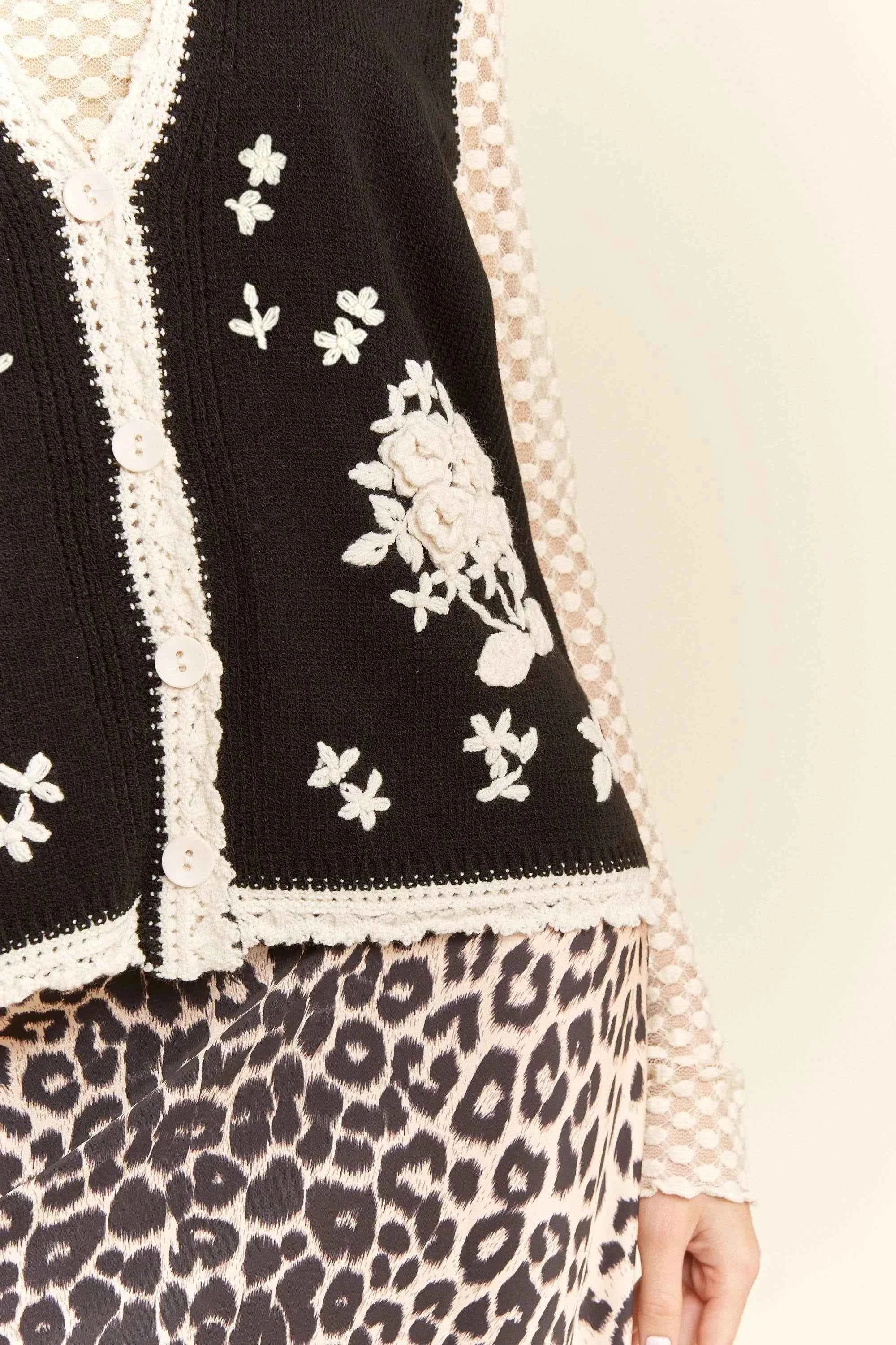 Davi & Dani Floral Embroidered Lace Sweater Knit Vest 03dd483830c7499f91290e0c33ee1e99-Max-Origin
