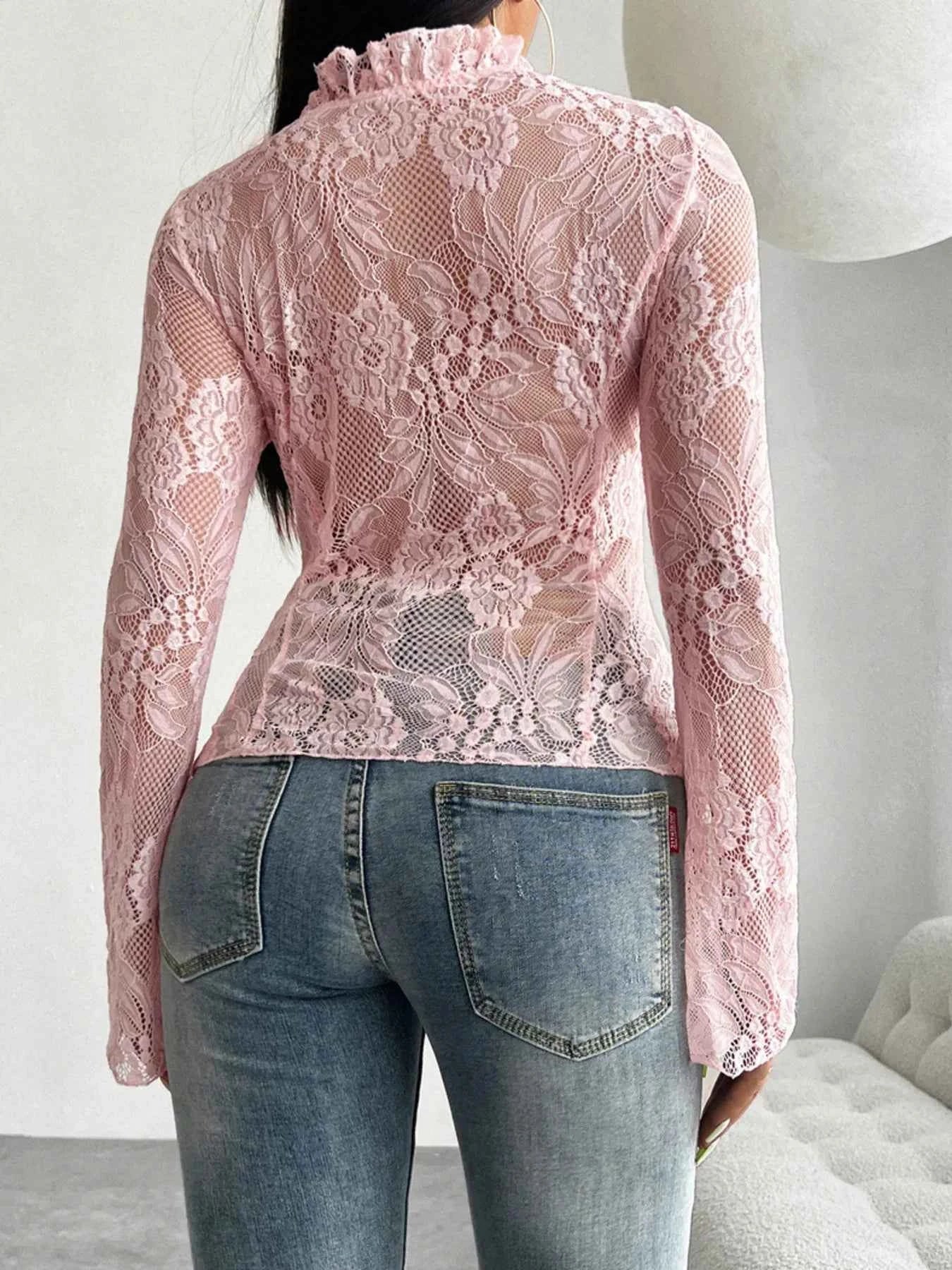 Tie Front Long Sleeve Lace Top 03f2b4f13929489a81f1a568343cbe53-Max-Origin