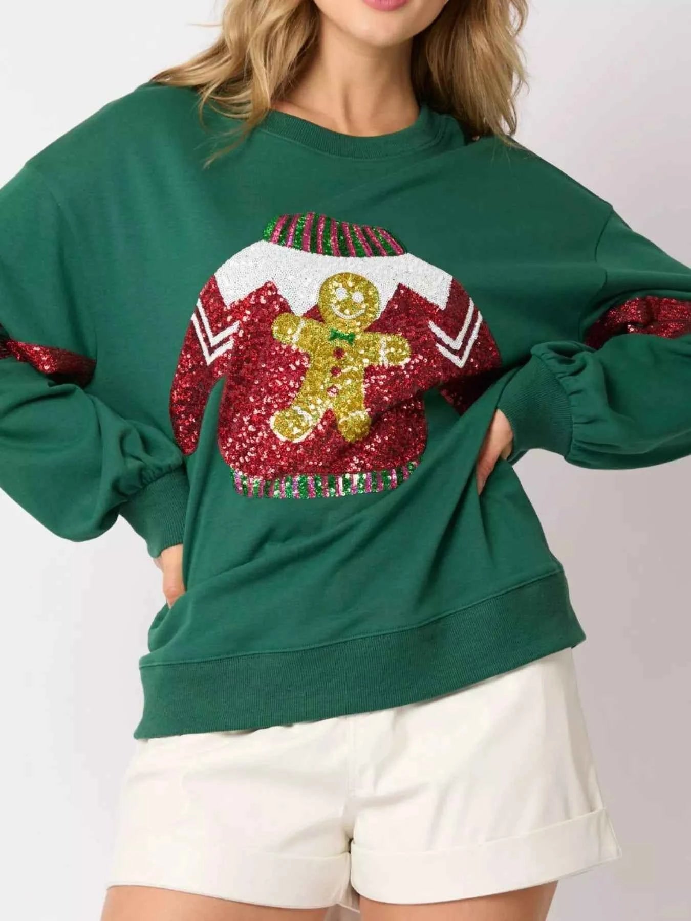 Christmas Sequin Santa Hat Holiday Sweatshirt 04000ace-62ef-49bd-90a8-b498187157e7-Max-Origin