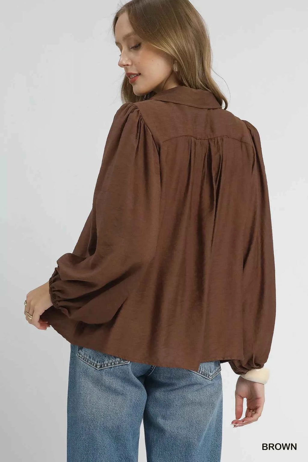 Umgee Long Sleeve Blouse with Leopard Print Trim 0410d592-5b2c-4343-8bd5-2986635e9fed-Max-Origin