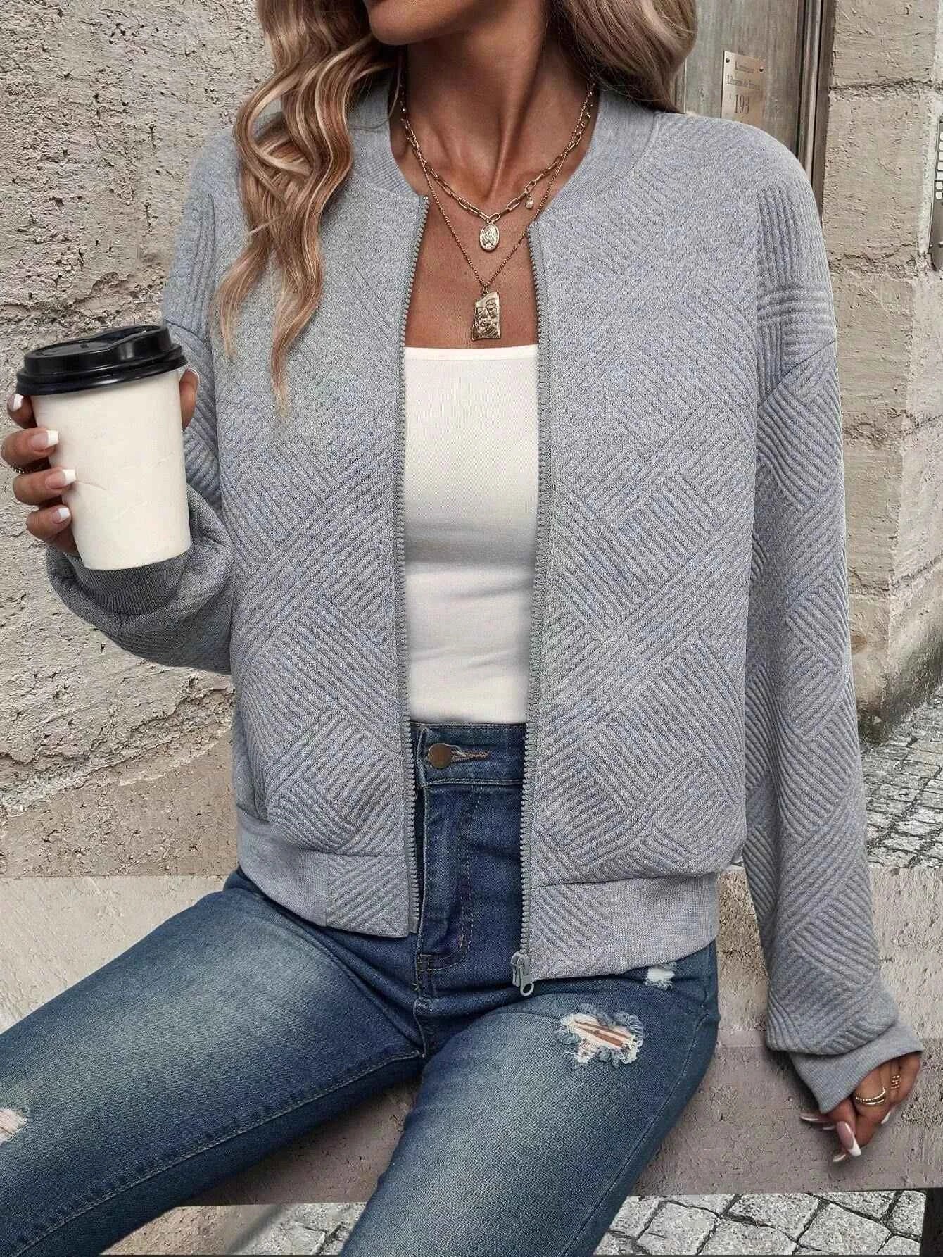 Full Size Textured Knit Zip-Up Jacket Plus Size 041430a9-0dbe-4af8-84b9-94b2c28a2652-Max-Origin