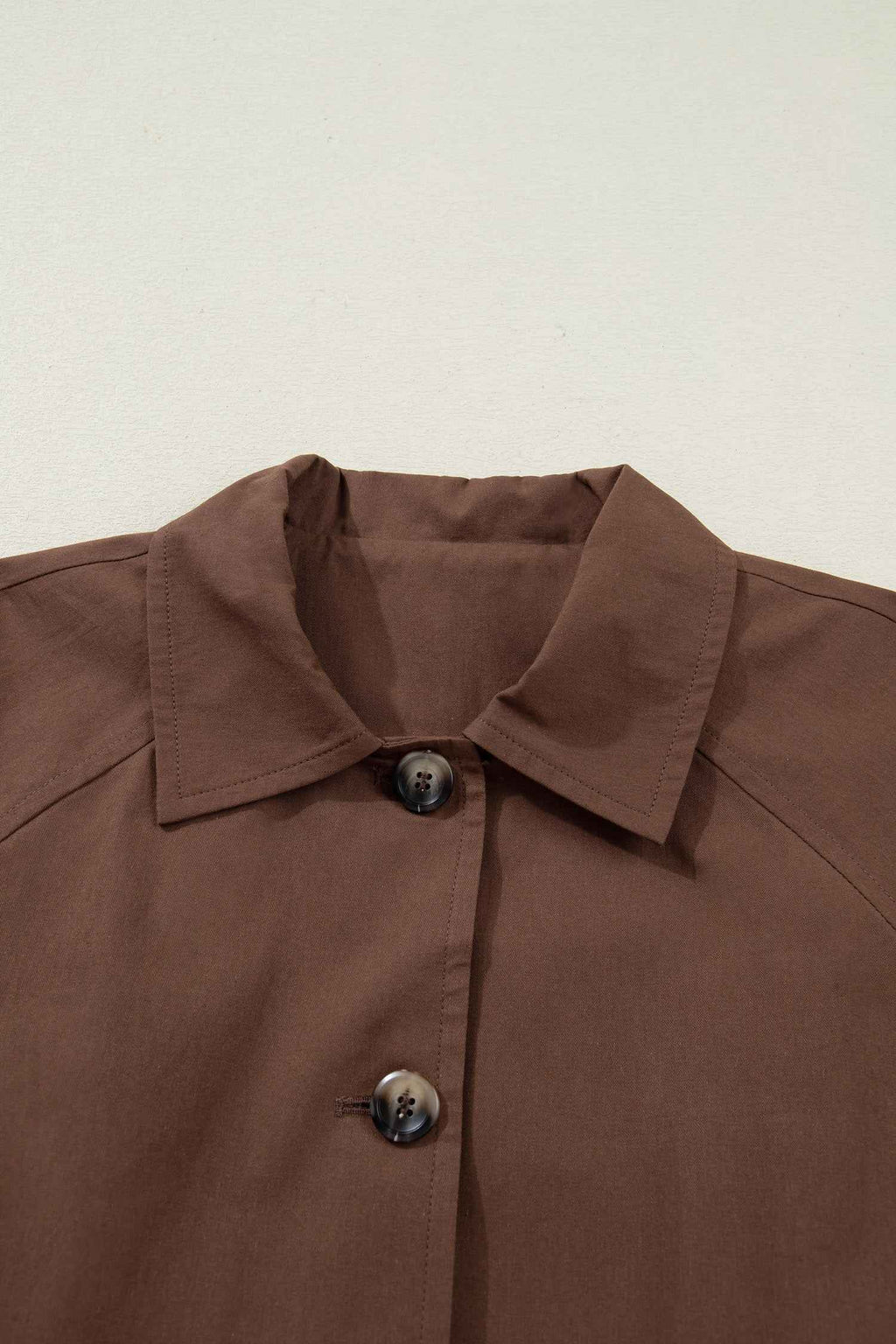 Dark Brown Collared Buttoned Leopard Liner Patchwork Chic Jacket 04196ce861284b33