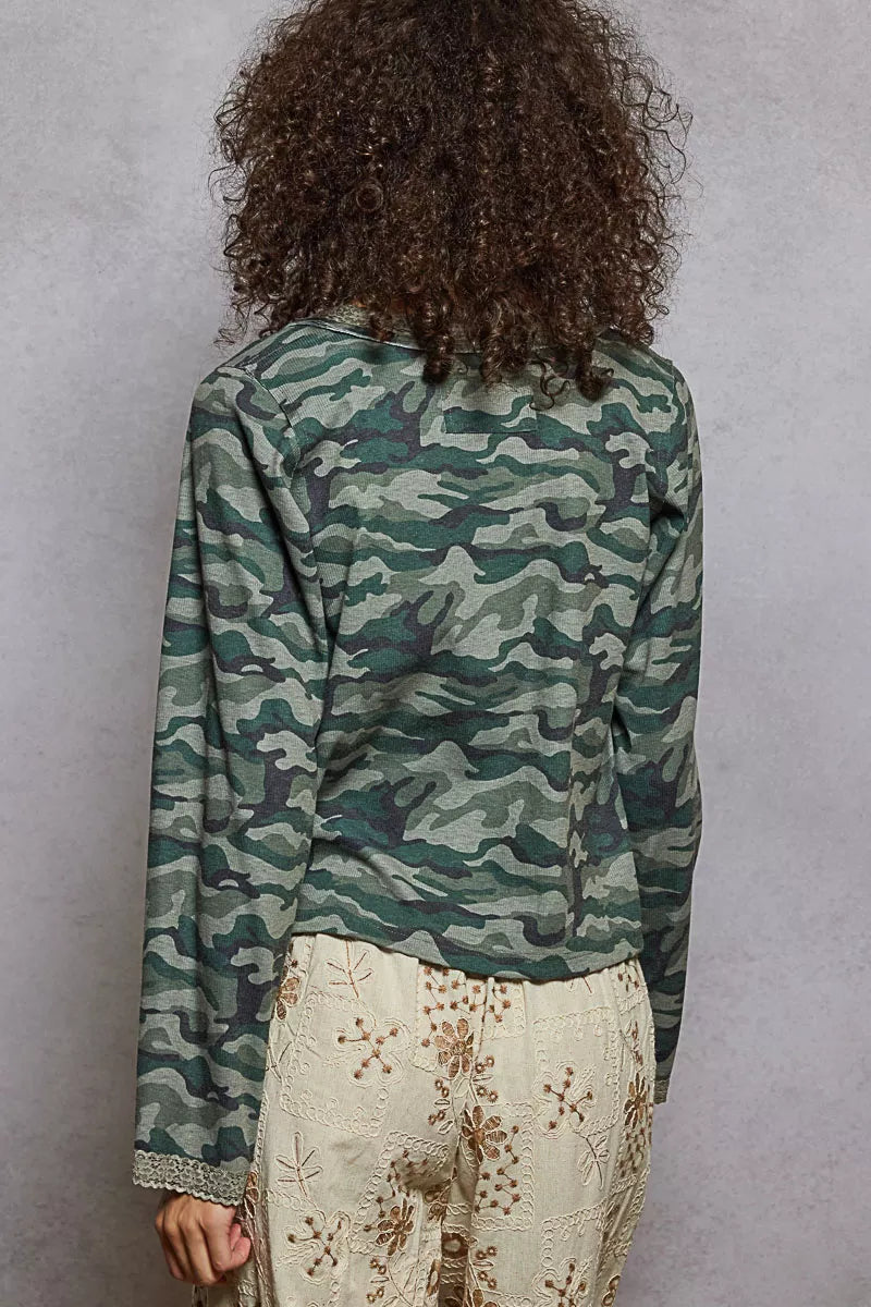 POL Camouflage Print Long Sleeve Top 04205c11-a867-4a8f-8c9f-53e6ffe24bd4-Max-Origin
