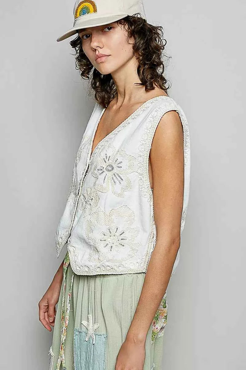 POL Embroidered Floral V-Neck Button Down Crochet Vest 043b82af-f085-49df-88ee-be2115f35095-Max-Origin