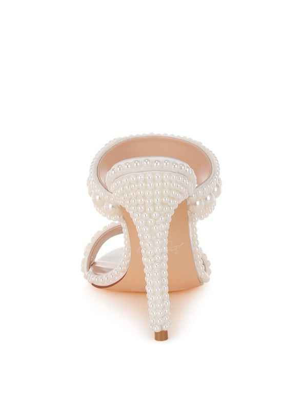 Ambrin Pearl Embellished Slip On Stiletto Heels 046562c3-dd93-450f-913e-316acdc8db9a