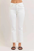 Judy Blue Contrast Stitching Cropped Flare Jeans WHT 046fd0e6-b017-41a3-9d47-ebfb61d4b4c7-Max-Origin