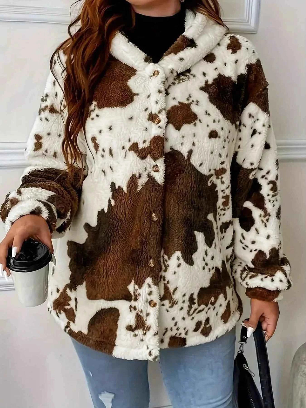 Cow Print Plush Hooded Outerwear 04a2ad243d174e539358292419e58607-Max-Origin