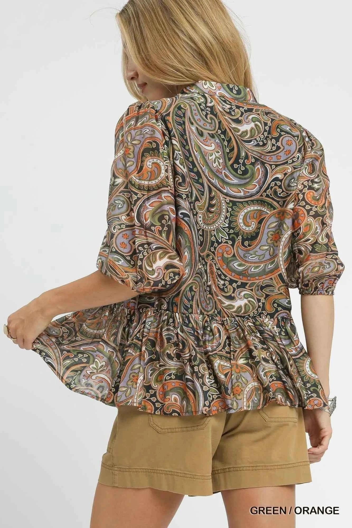 Umgee Paisley Print Peplum Blouse 04b1f9f5-1692-4c3d-ab85-cece3c8a2aa9-Max-Origin