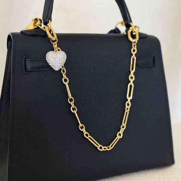 Sparkly Big Heart Bag Charm As Shown One Size 04b72c0e-e1b6-4317-95ac-536ce84df12e
