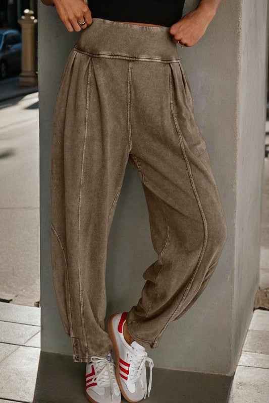 Solid Mineral Wash Jogger Style Pants Medium Grey 04be561b-4cc7-49eb-8bc9-b77da3efd028