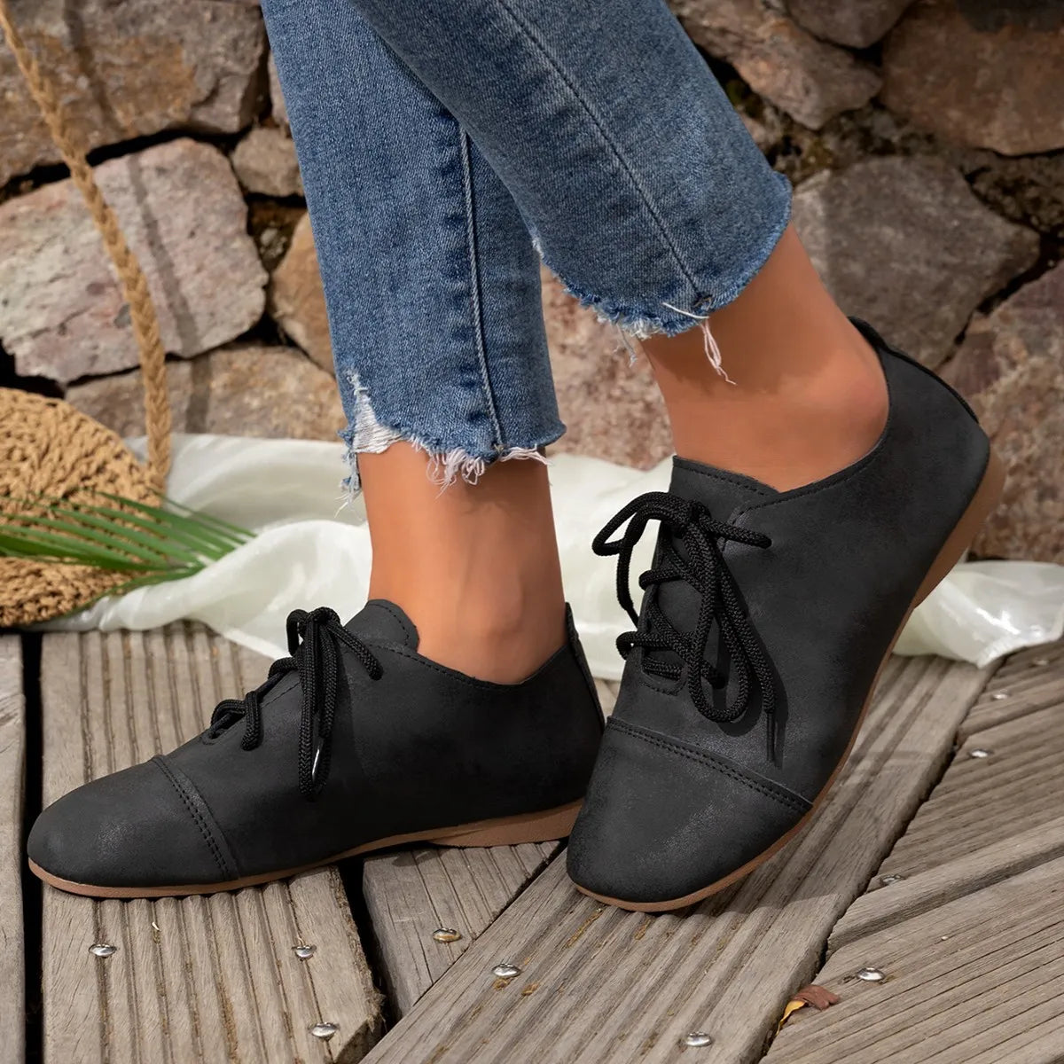 Casual Lace-Up Loafers Black 04c360b9-ba64-40e2-bad0-8e96a8131f21-Max-Origin