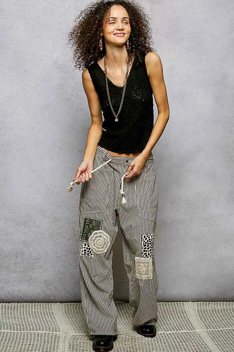 POL Textured Knit V-Neck Tank with Lace Trim 04c9ab42-db6c-4d37-9d6e-1eebae0c01f8-Max-Origin