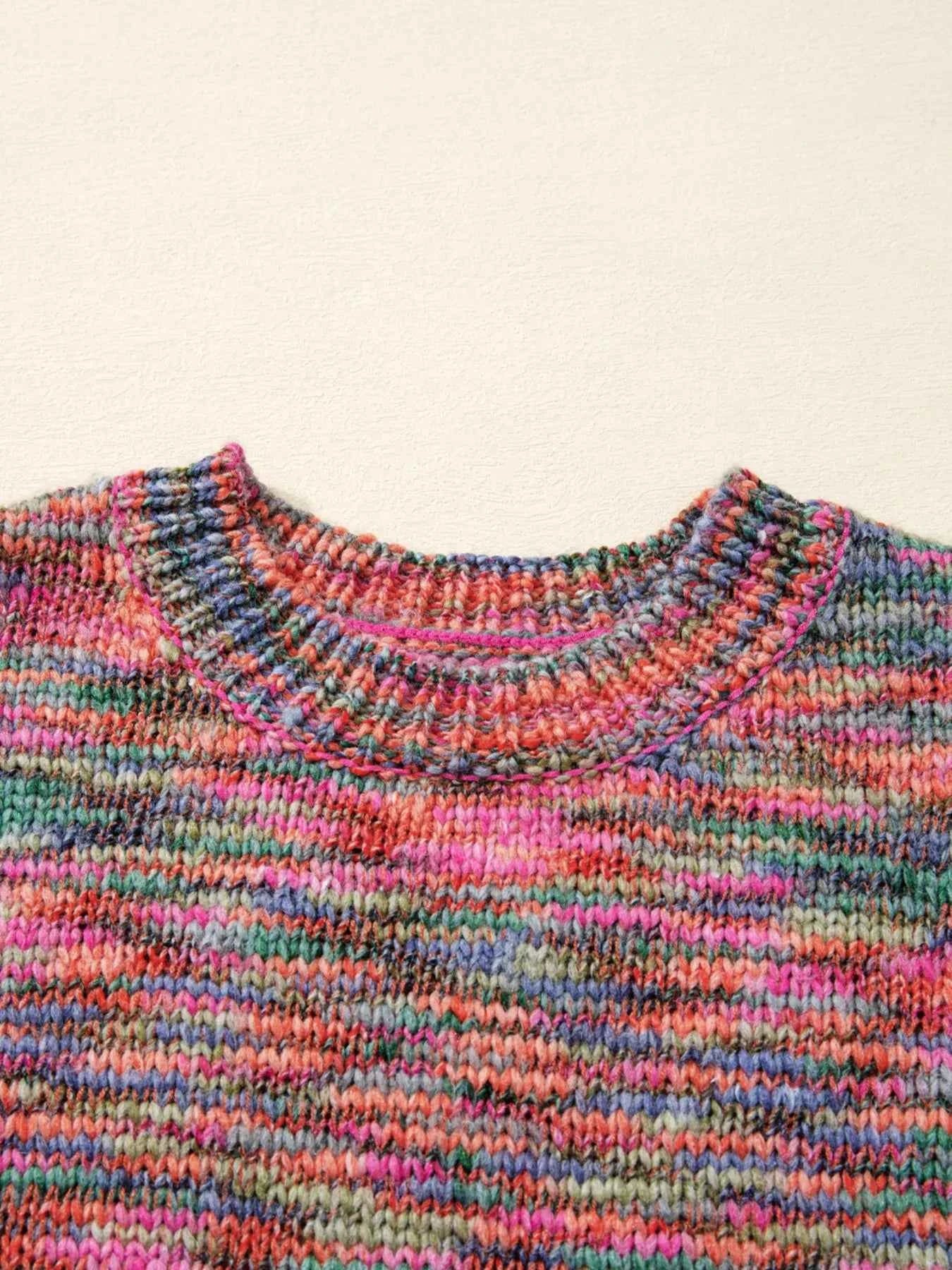 Space Dye Yarn Crew Neck Sweater 04cce5df9ff049a3b31915413e1746d8-Max-Origin
