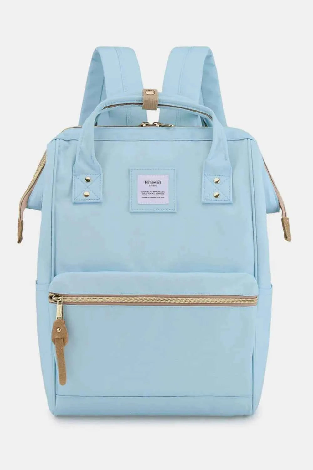 Himawari Waterproof Canvas Backpack Bag with Side Pockets Light Blue One Size 04ef3ec7-a1b7-4167-b36a-3a628c228691-Max