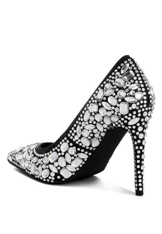 Iceout Diamante & Rhinestone Embellishments Pumps 04efd64e-daeb-44c3-951f-7e901c6ef10a