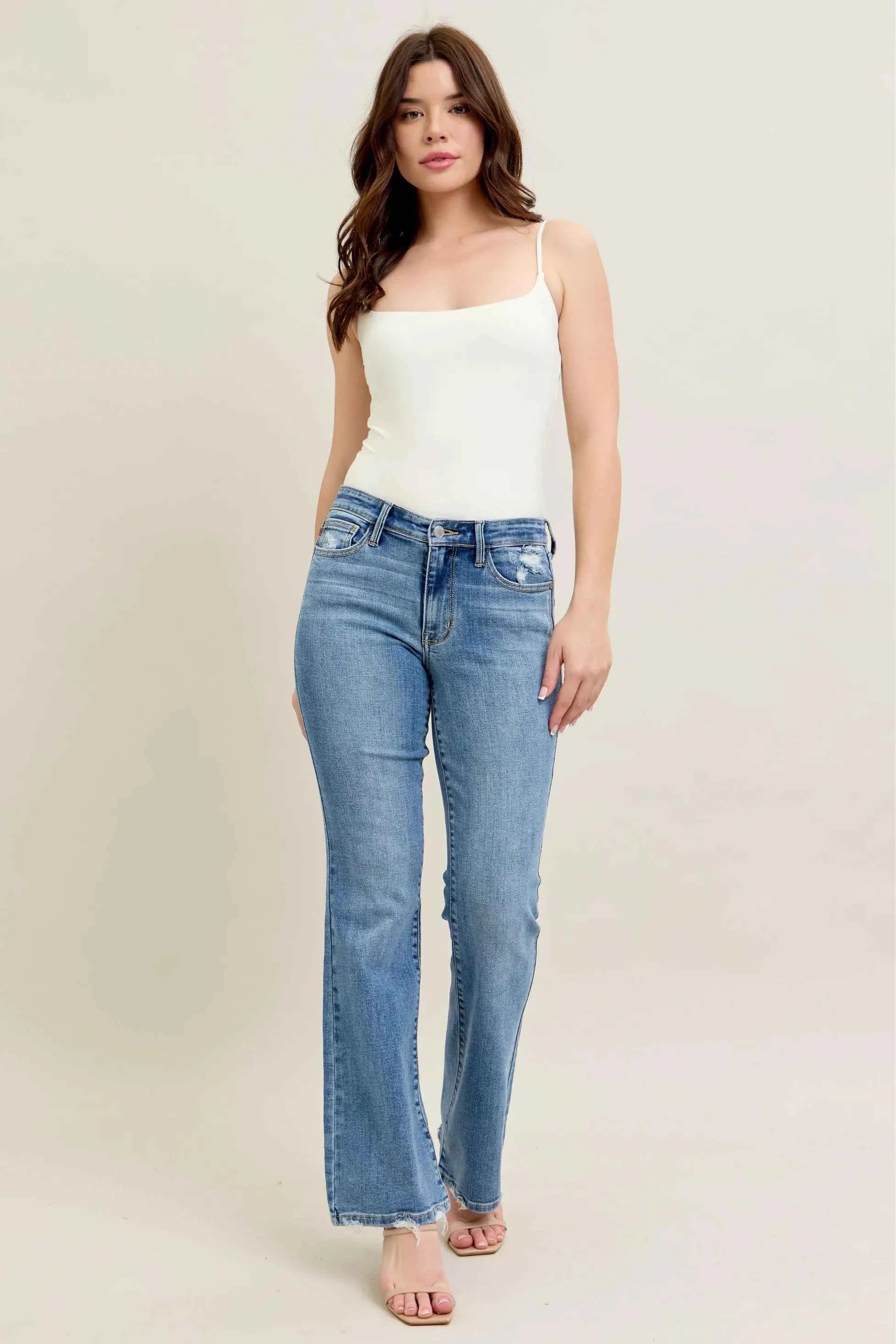 Judy Blue Full Size Mid Rise Wash Destroy Hem Bootcut Jeans Plus Size 0501dc4f936f4ee9a63e63a82f18ae40-Max-Origin