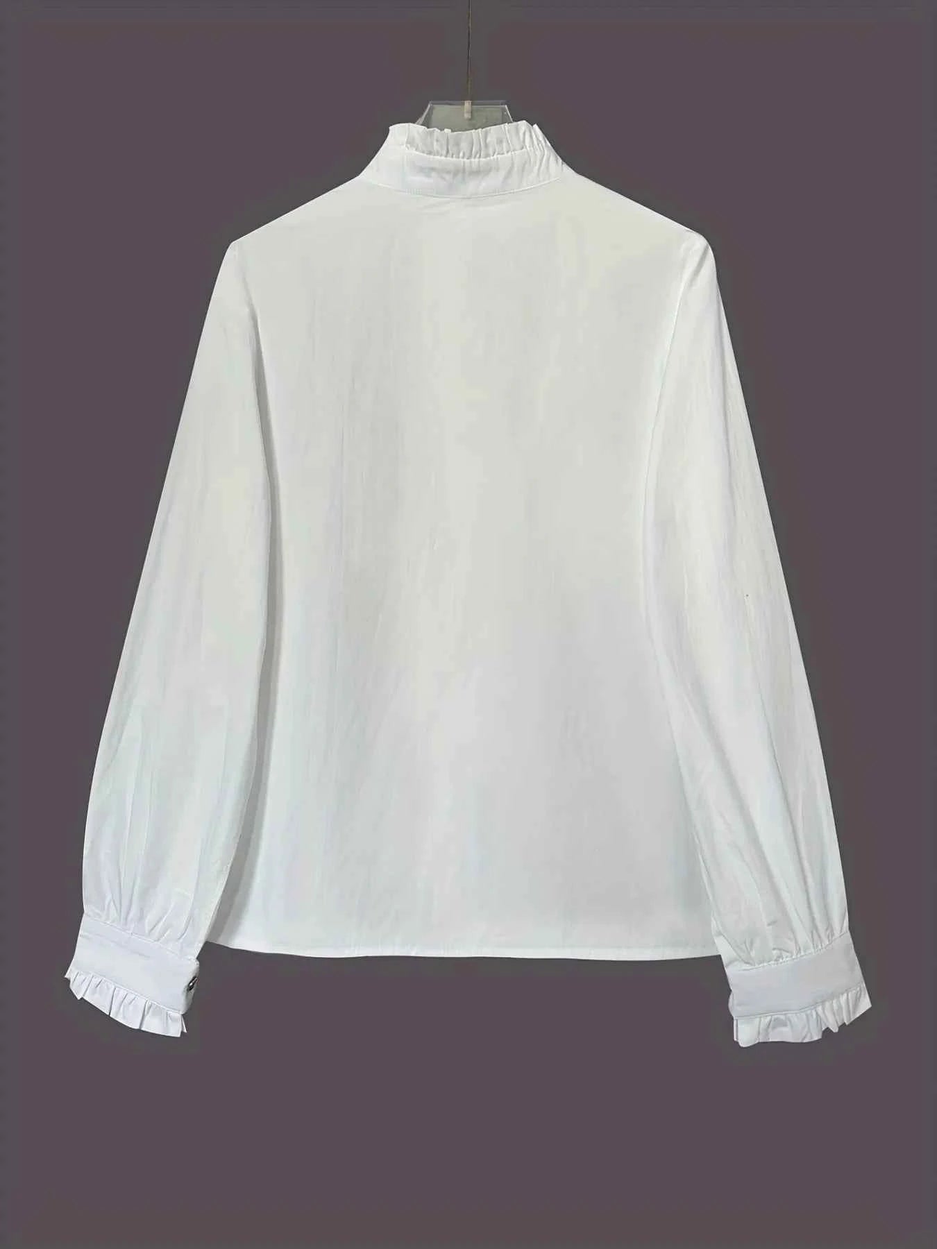 Frill Button Down Long Sleeve Shirt 051163ae609f43abb207e0568d4384dd-Max-Origin