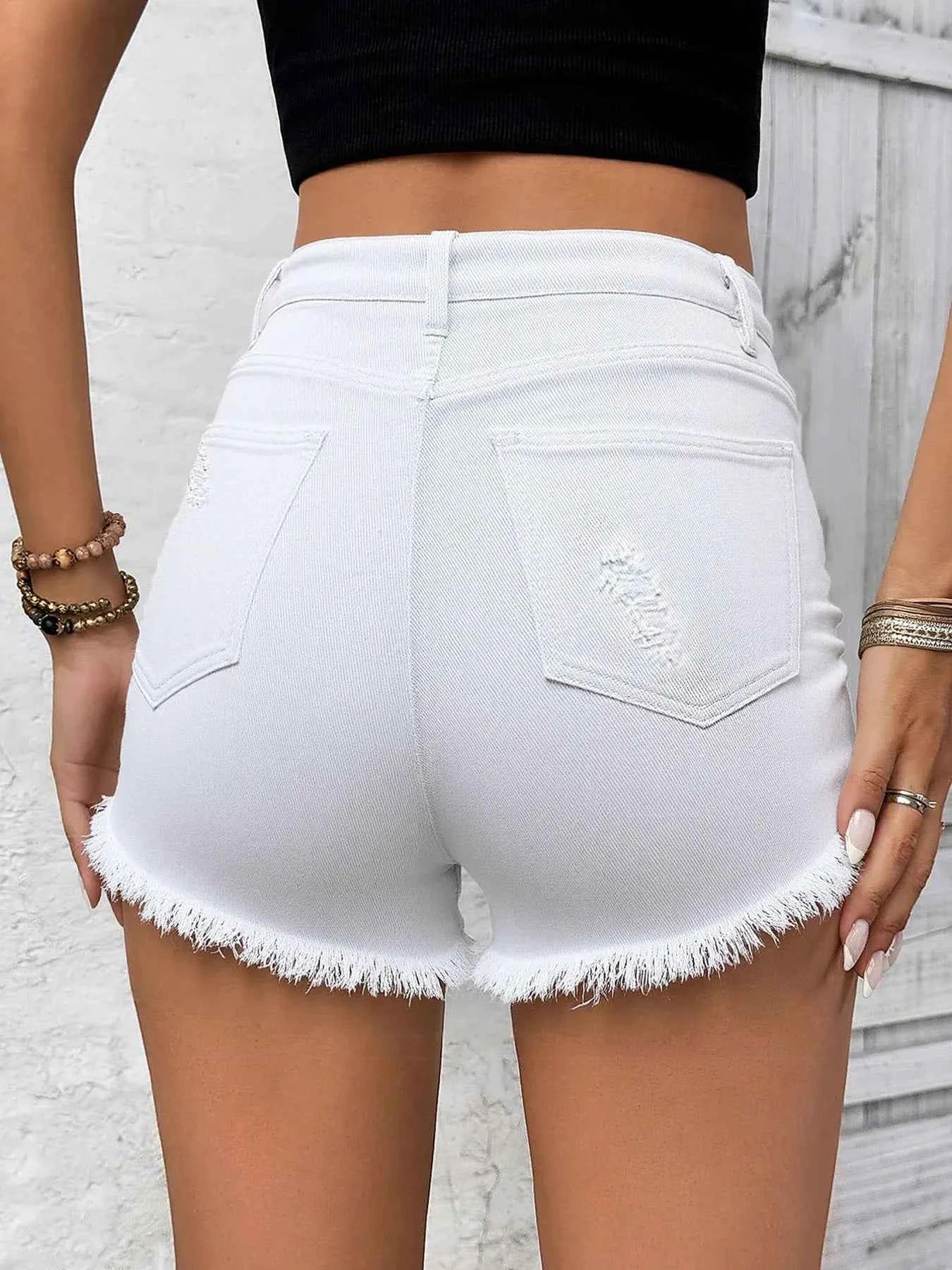 Raw Hem High Waist Denim Shorts 05348715bb084f23a5de23a7a78b6c4f-Max-Origin
