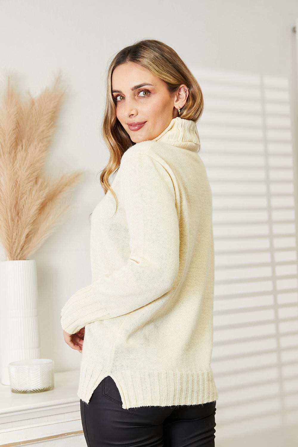 Heimish Full Size Long Sleeve Turtleneck Sweater with Side Slit 0539a758fa8d462e9a9cf26eae52cb1b-Max