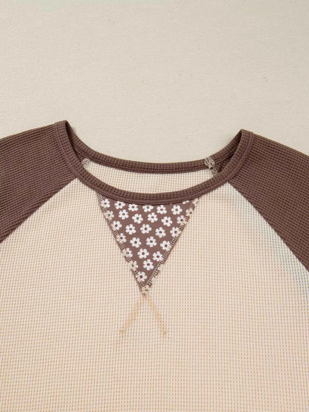 Floral Print Patchwork Color Block Long Sleeve Top 054c4105df5f4e4aae31471acfc0542a-Max-Origin