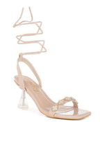 Ebina Charm Detail Spool Heels Beige 054c8db2-785d-4365-ad2b-8f9be81af4e8