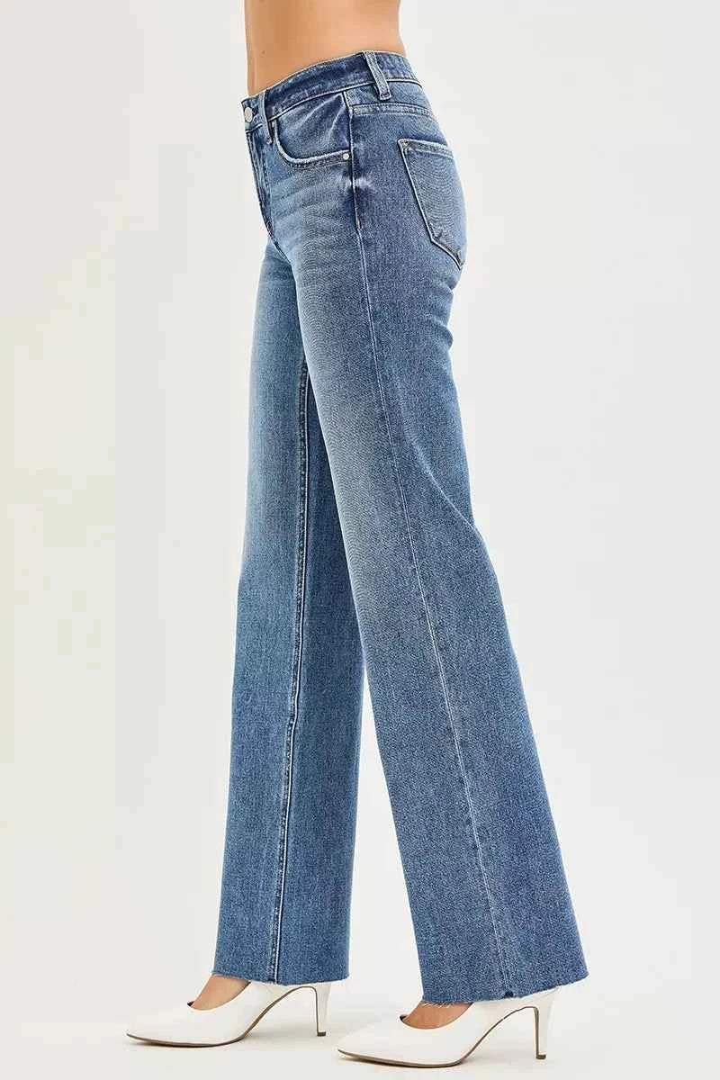 RISEN Tummy Control 4 Way Stretch Mid Rise Straight Jeans 056423fb03634cff9fc652f81ff3c3f1-Max-Origin