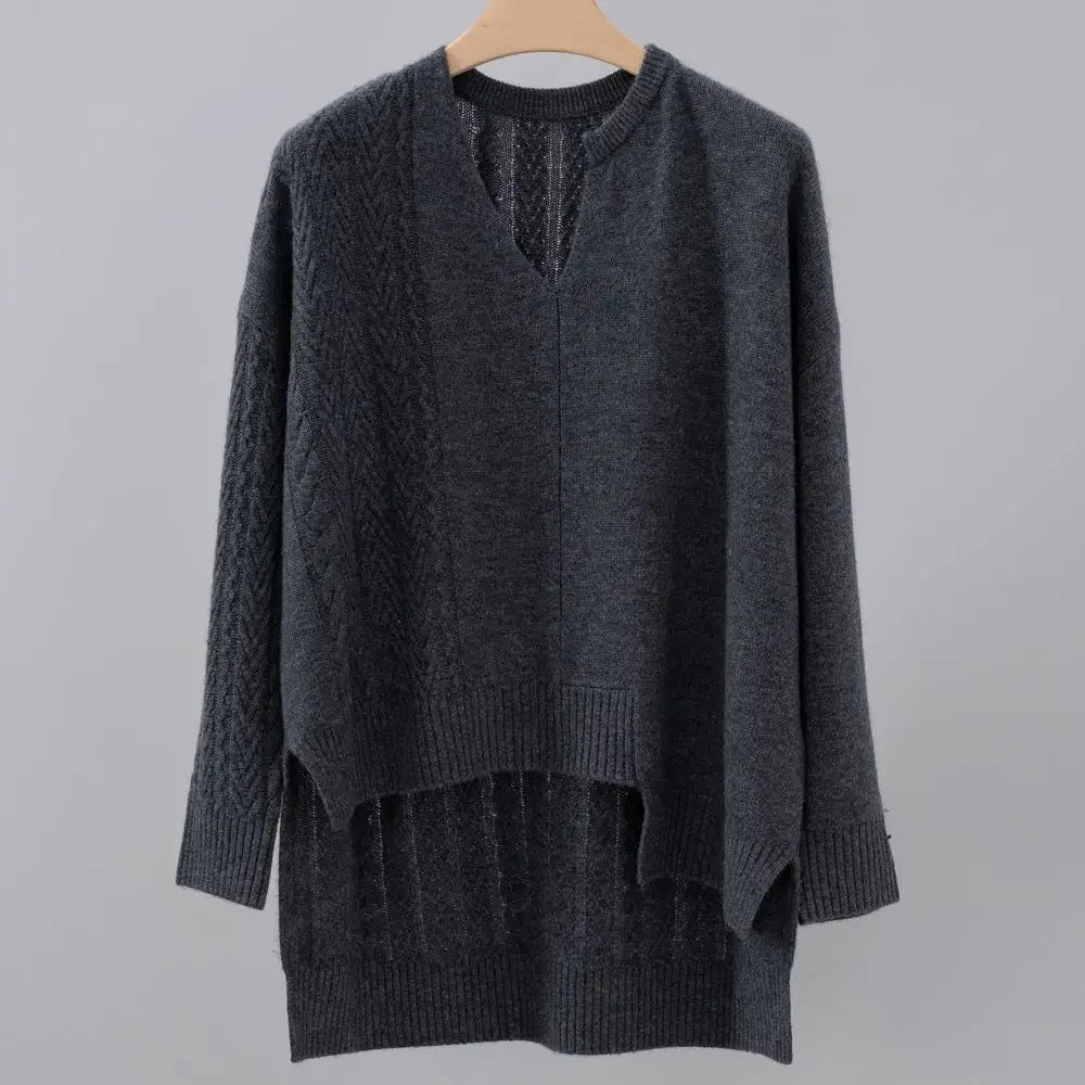 The Cashmere V-Neck Button-Front Cardigan GRAY 057823B9DA18393E59A58D3B47EACA56