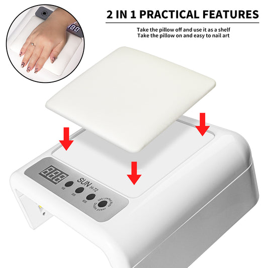 UV Led Nail Lamp For Gel Nail ish Press On Nails Curing, Large UV Nail Light Curing Nail Dryer With Nail Arm Rest For Nail Art Nail Technician Salon Use 0590d3f9-9e82-429b-9ee1-3c5be5d11ed0