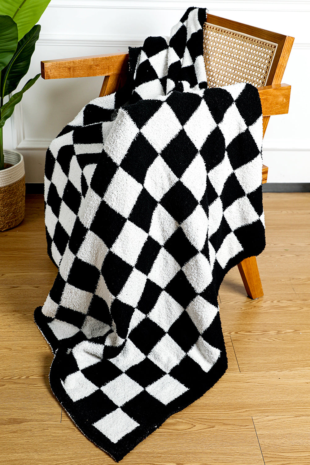 Black & White Checkerboard 127*152cm Flannel Blanket 05ca9a0866f354a1