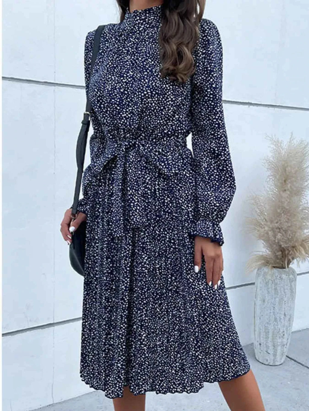 Animal Print Mock Neck Flounce Sleeve Dress 05dc0e91-0d3b-48a9-af32-ddc4eeca44ef-Max-Origin