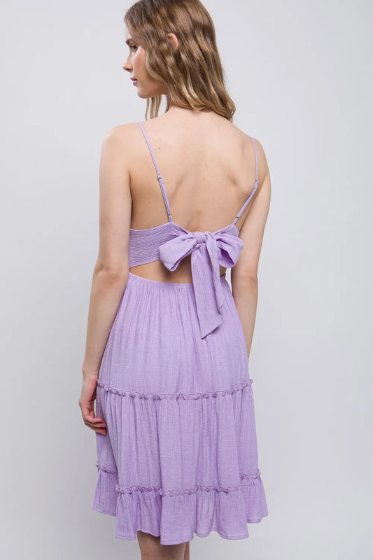 Love Tree Lace Detail Tied V-Neck Mini Cami Dress 05f51cfe-03f4-486d-9999-38a79387d04a-Max