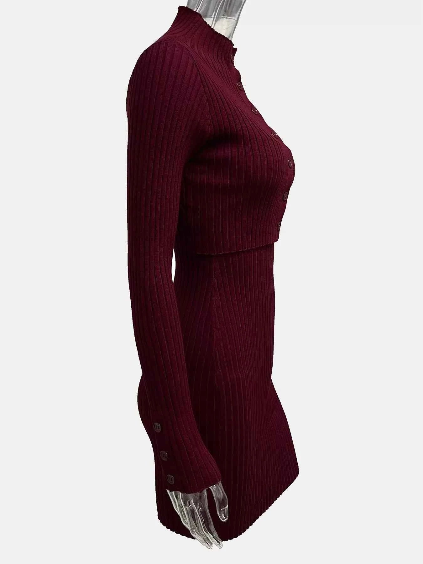 Ribbed Knit Button-Up Cardigan and Dress Sweater Set 05f8680f-009c-44e1-b004-f5d9a0f2ad01-Max-Origin