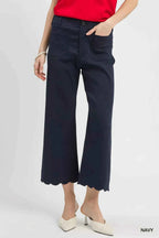 Umgee Scallop Hem Wide Leg Pants NAVY 06077c1f-8fc6-4365-a965-fe06d030a624-Max-Origin