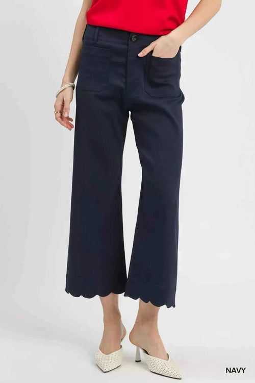 Umgee Scallop Hem Wide Leg Pants NAVY 06077c1f-8fc6-4365-a965-fe06d030a624-Max-Origin