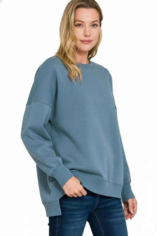 Fleece Hi-low Boyfriend Sweatshirts with Pockets 061442b7-336f-405f-8170-fbebbf4ea68a-Max-Origin