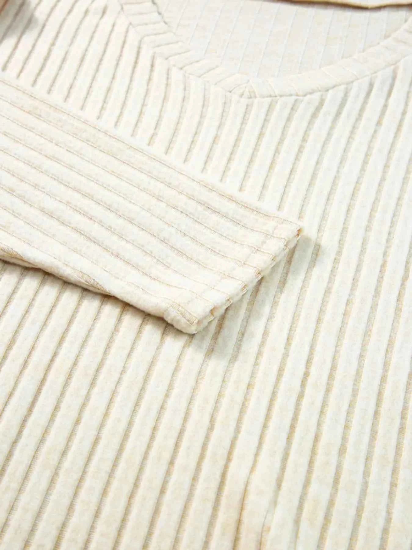 Ribbed Knit V-Neck Top and Pants Lounge Set 061e63246b804ec28ab670d20aaae5cd-Max-Origin