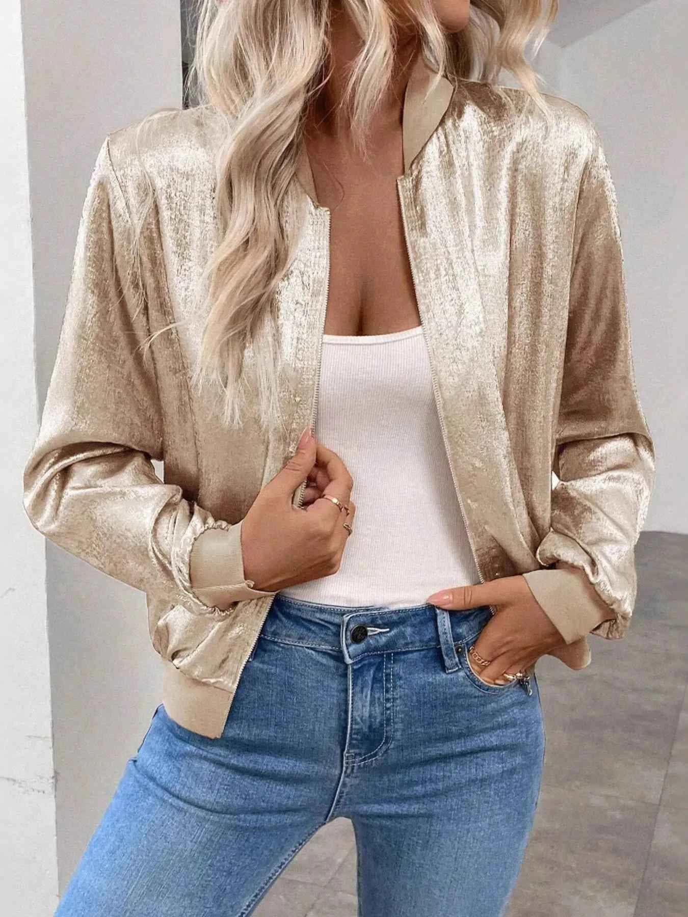 Zip Up Long Sleeve Jacket 0634290c5a7a4932b90babc8f3c08719-Max-Origin