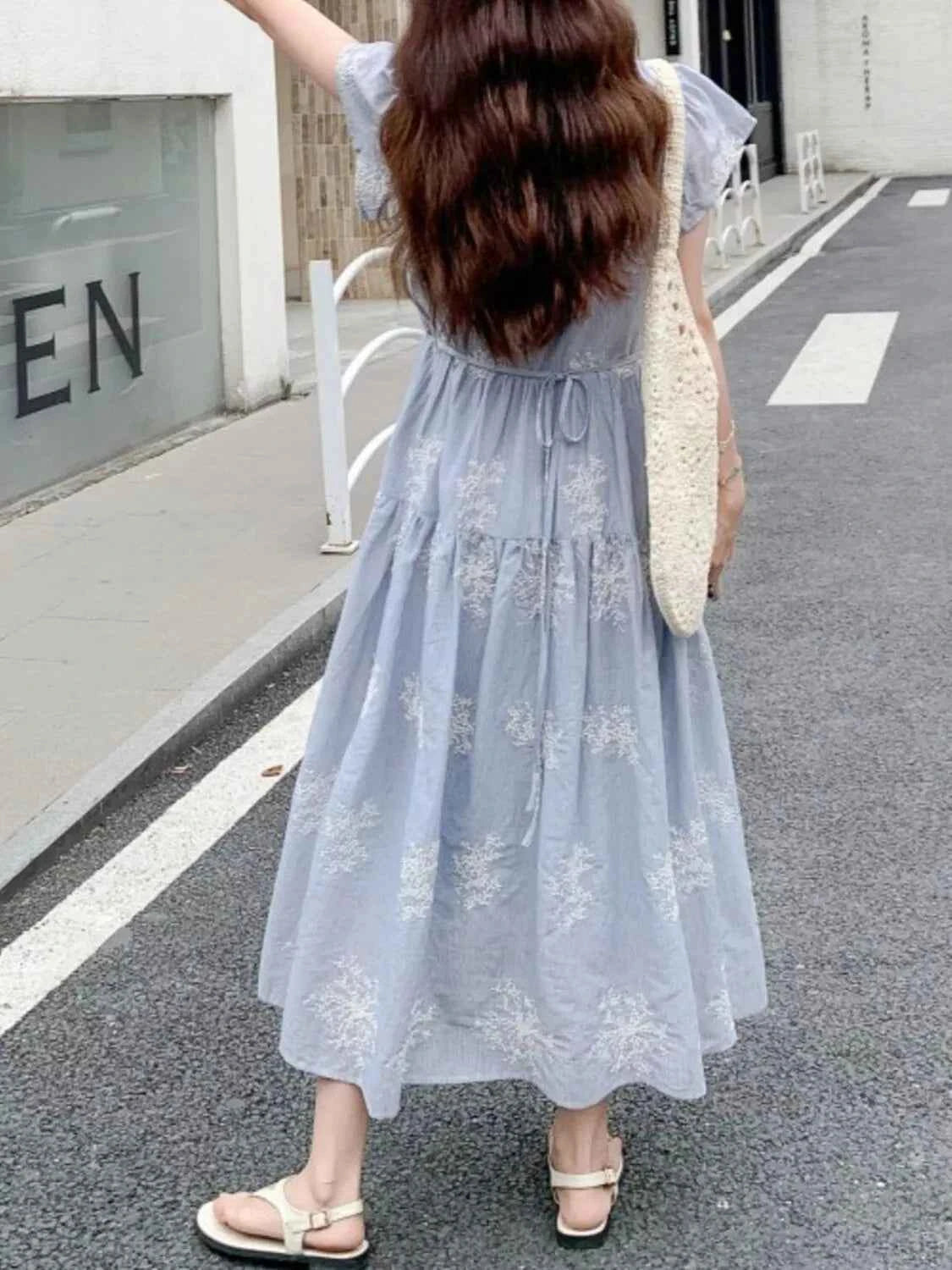 Tiered Cap Sleeve Midi Dress 06449ab5-0fe3-43bb-b3fd-6cb928a8eeb3-Max-Origin