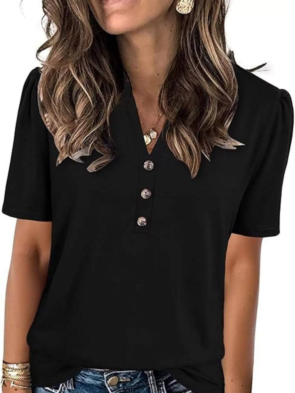 Full Size Notched Short Sleeve Blouse Plus Size 0646b0a8f3994501a926cb5f5baaab2c-Max-Origin