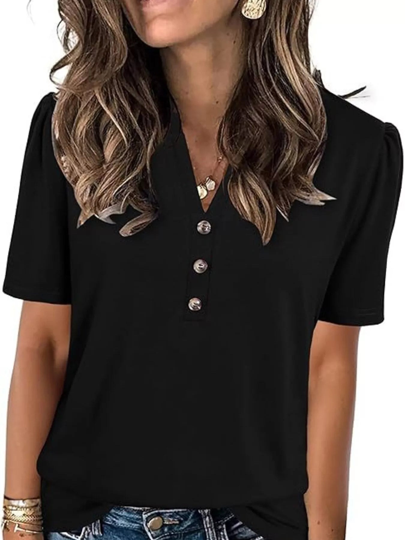 Full Size Notched Short Sleeve Blouse Plus Size 0646b0a8f3994501a926cb5f5baaab2c-Max-Origin