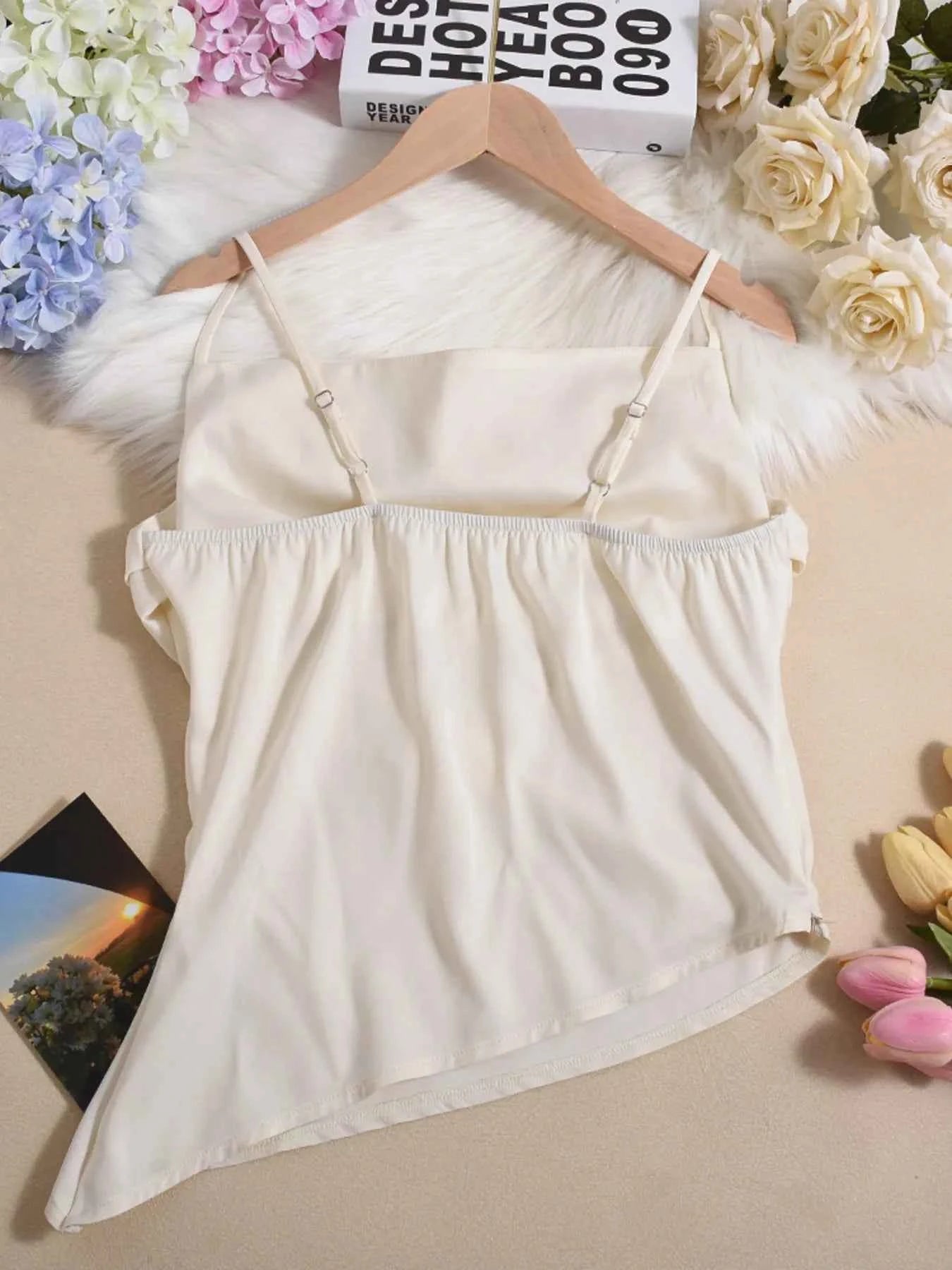 Ruched Asymmetrical Hem Cami 06490e1d56884fc39a28c014475845e9-Max-Origin