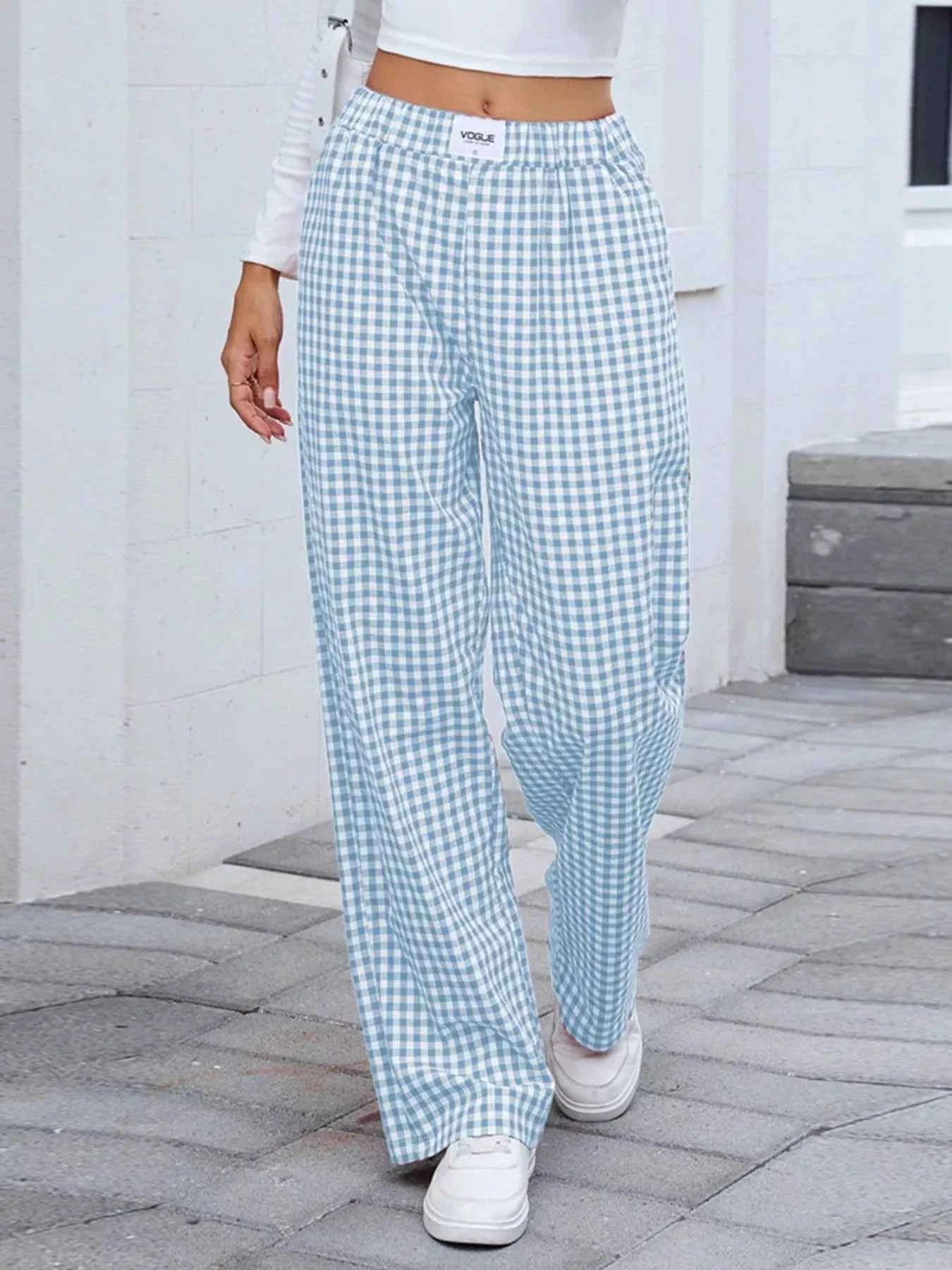 Plaid Wide Leg Casual Pants 064cf67c-fa27-4a2d-af85-f20eff88e388-Max-Origin