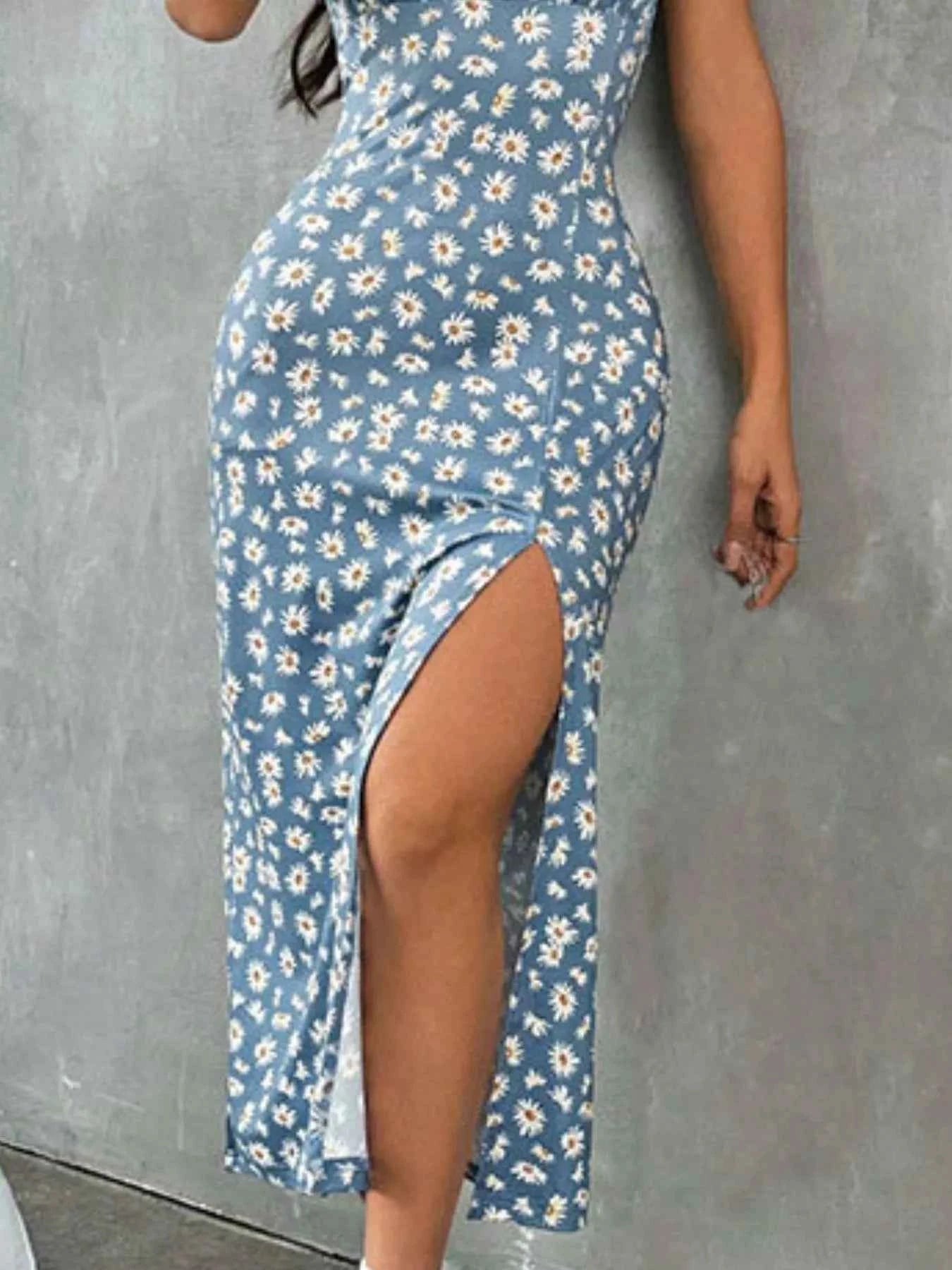 Floral Print High Slit Cami Dress 065b55b8-d423-47d5-9d5e-de7d4e379f02-Max-Origin