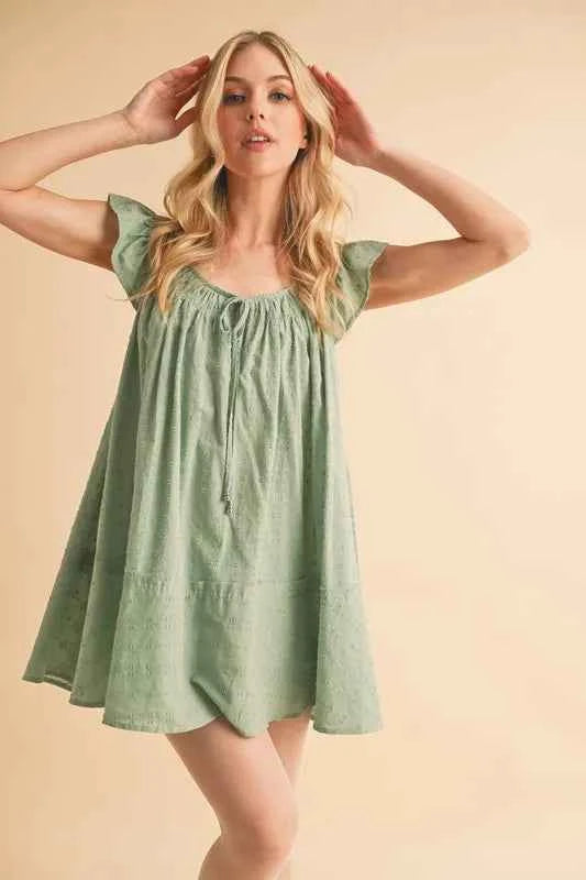 Ruffled Cap Sleeve Cotton Tunic Mini Dress 0661856eb77d45c0a9b6e4e22f87ac22-Max-Origin