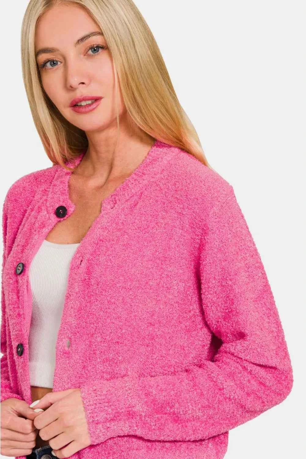 Zenana Button Down Long Sleeve Sweater Cardigan 066b39d4-943a-47ce-99d7-4d4f4c3fa589-Max