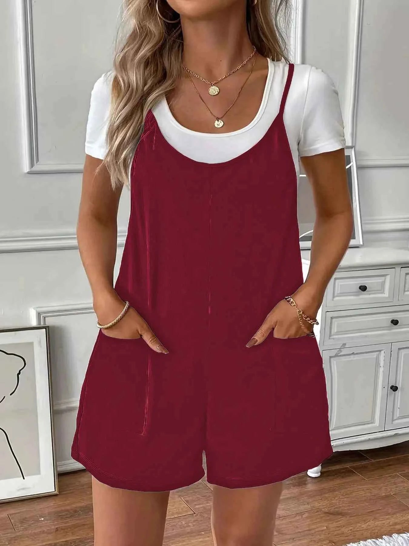 Full Size Scoop Neck Spaghetti Strap Overalls Plus Size Burgundy 066c04f7a7a24bb49abd5f271d6a5e72-Max-Origin